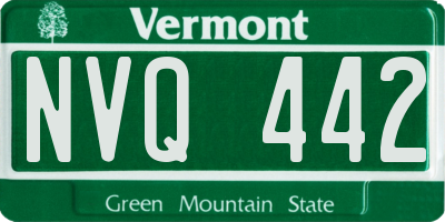 VT license plate NVQ442