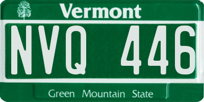 VT license plate NVQ446
