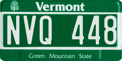 VT license plate NVQ448