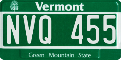 VT license plate NVQ455