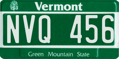 VT license plate NVQ456