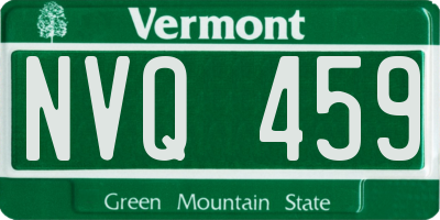 VT license plate NVQ459