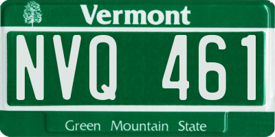 VT license plate NVQ461