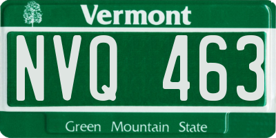 VT license plate NVQ463
