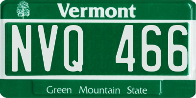 VT license plate NVQ466