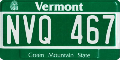 VT license plate NVQ467