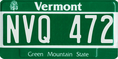 VT license plate NVQ472