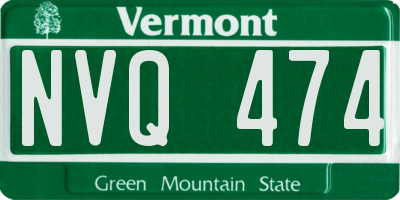 VT license plate NVQ474