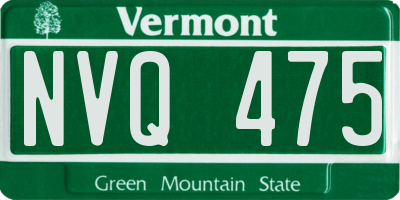 VT license plate NVQ475