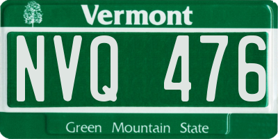 VT license plate NVQ476