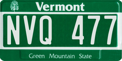 VT license plate NVQ477