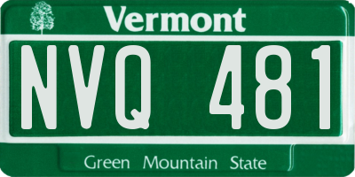 VT license plate NVQ481