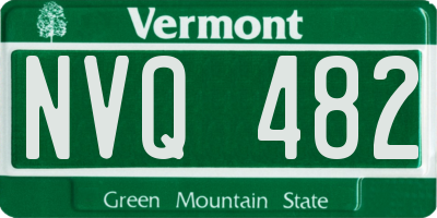 VT license plate NVQ482