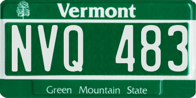 VT license plate NVQ483