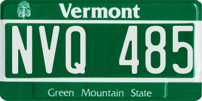 VT license plate NVQ485