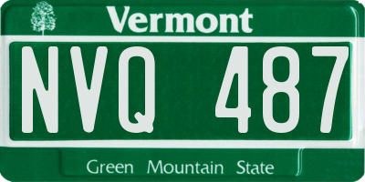 VT license plate NVQ487