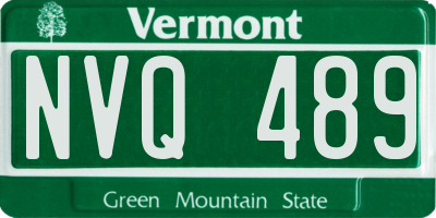 VT license plate NVQ489