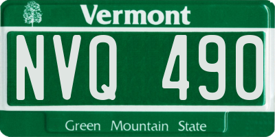 VT license plate NVQ490