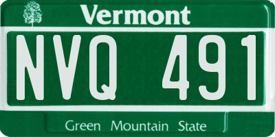 VT license plate NVQ491