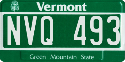 VT license plate NVQ493