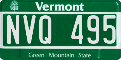 VT license plate NVQ495