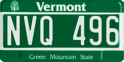 VT license plate NVQ496