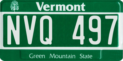 VT license plate NVQ497