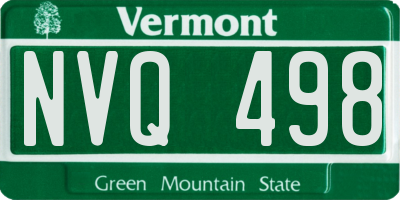 VT license plate NVQ498