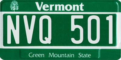 VT license plate NVQ501