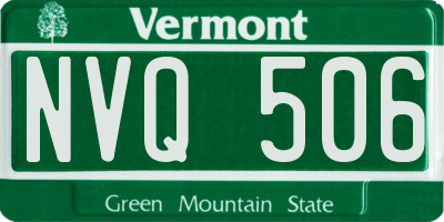 VT license plate NVQ506