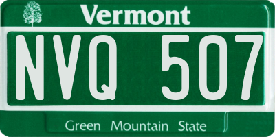 VT license plate NVQ507