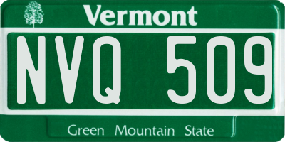 VT license plate NVQ509