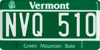 VT license plate NVQ510