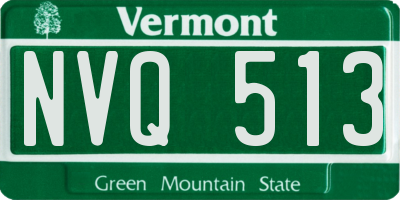 VT license plate NVQ513