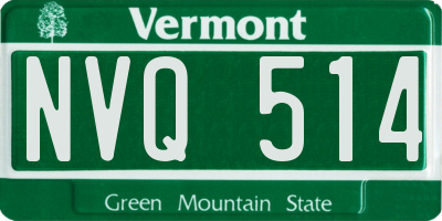 VT license plate NVQ514