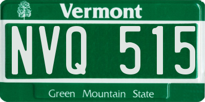 VT license plate NVQ515