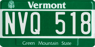 VT license plate NVQ518