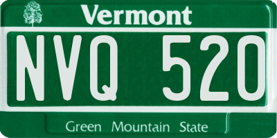 VT license plate NVQ520