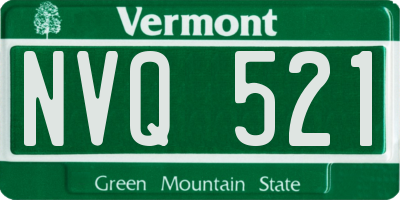 VT license plate NVQ521