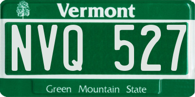 VT license plate NVQ527