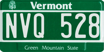 VT license plate NVQ528