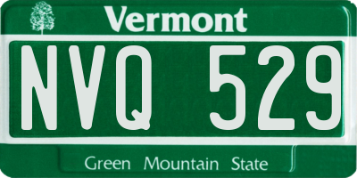 VT license plate NVQ529