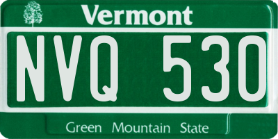 VT license plate NVQ530