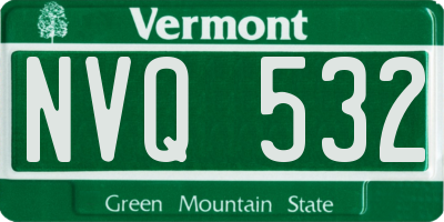 VT license plate NVQ532