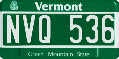 VT license plate NVQ536