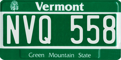 VT license plate NVQ558