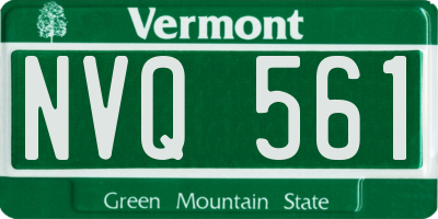 VT license plate NVQ561