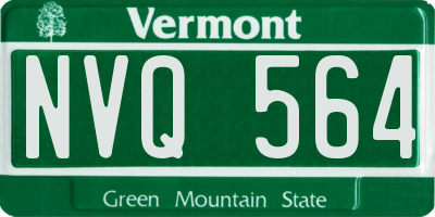 VT license plate NVQ564