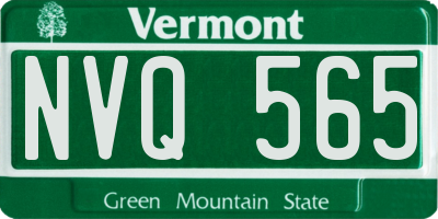 VT license plate NVQ565