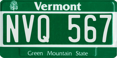 VT license plate NVQ567